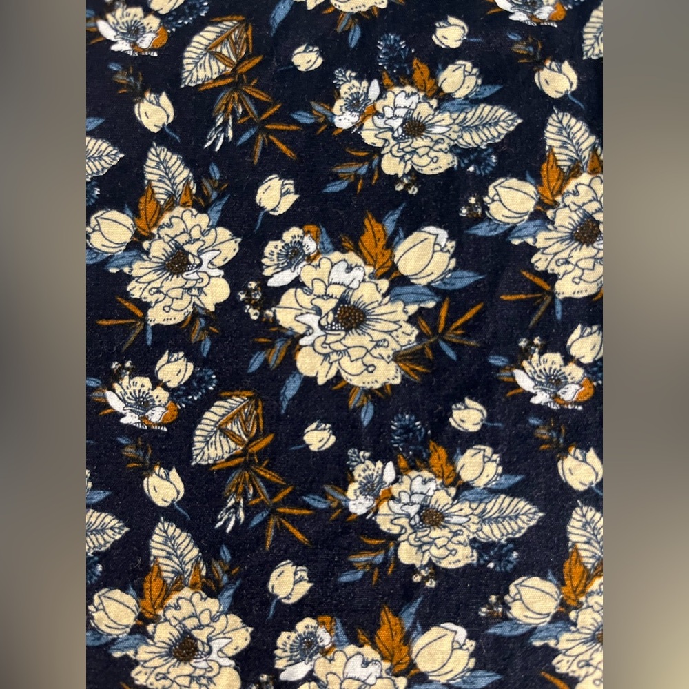 NWOT DENIM & FLOWER Men's Short Sleeve Blue/Floral/Stripe Shirt. Size: Large - Picture 5 of 11
